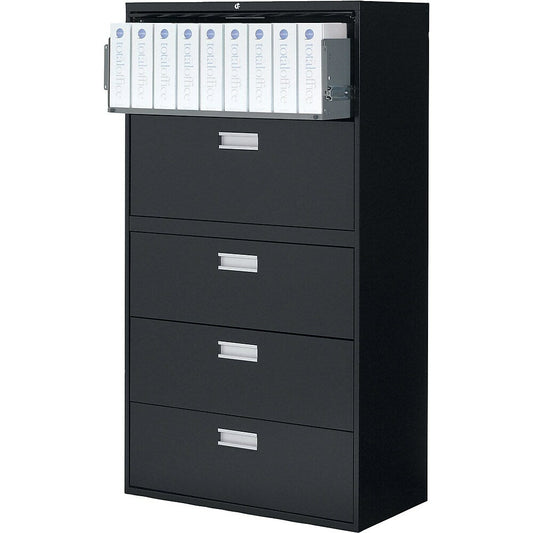 Lateral File Cabinet, 5-Drawer, Black