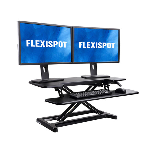 Flexispot 35"W Sit-Stand Desk Converter - Black (16)