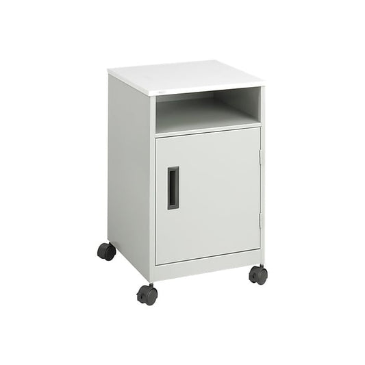 Safco 2-Shelf Metal Mobile Machine Stand with Lockable Wheels, Gray (1871GR)